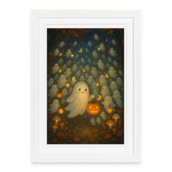 Moonlit Ghost Parade - Framed poster (27 × 37 cm) - white - Front