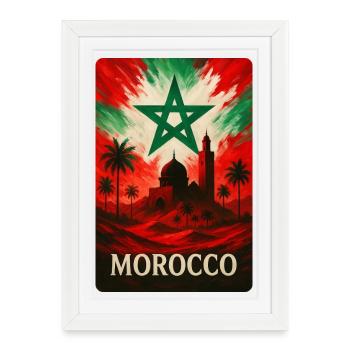 Morocco – Desert & Magic of the Orient - Framed poster (27 × 37 cm) - white - Front