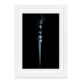 Elegant Smoke Swirl - Framed poster (27 × 37 cm) - white - Front