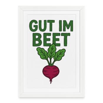Bon dans le lit - Drôle de jardin disant jardinier amateur - Affiche encadrée (27 × 37 cm) - blanc - Devant