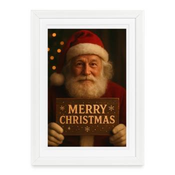 Joyeux Noël - Affiche encadrée (27 × 37 cm) - blanc - Devant