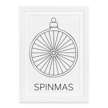 Ornement de roue Spinmas - Affiche encadrée (27 × 37 cm) - blanc - Devant