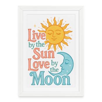 Sun Moon Harmony Quote - Framed poster (27 × 37 cm) - white - Front