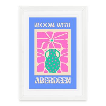 Fleurir avec des fleurs esthétiques d’Aberdeen #1 - Affiche encadrée (27 × 37 cm) - blanc - Devant
