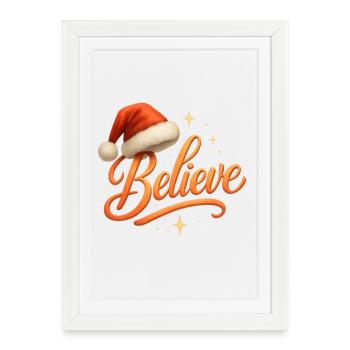 Frohe Weihnachten, Weihnachtsmann - Gerahmtes Poster (27 × 37 cm) - Weiß - Vorne