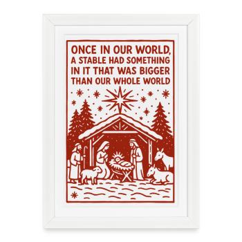 Bigger than our whole world 1 - Framed poster (27 × 37 cm) - white - Front
