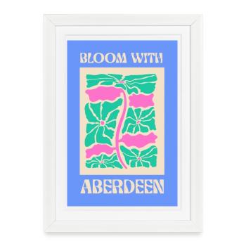 Fleurir avec des fleurs esthétiques d’Aberdeen #4 - Affiche encadrée (27 × 37 cm) - blanc - Devant
