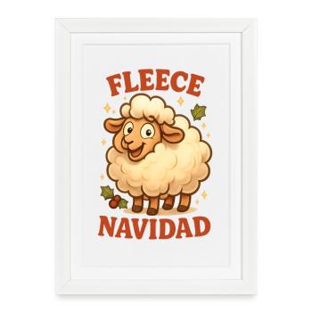 Feliz Navidad Christmas - Framed poster (27 × 37 cm) - white - Front