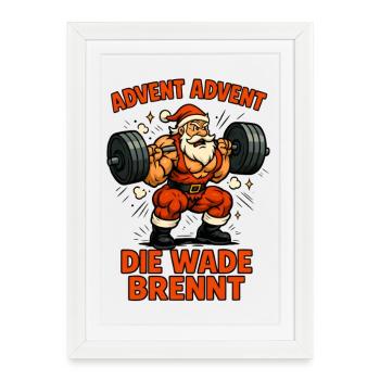 Avent Avent le veau brûle - Affiche encadrée (27 × 37 cm) - blanc - Devant