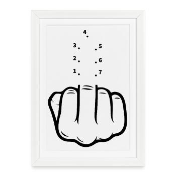 Connect the dots... but please only in my head. - Framed poster (27 × 37 cm) - white - Front