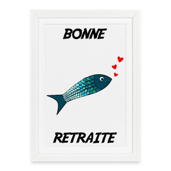 RETIREMENT. I CAN'T. I FISHED. SINNER. HUMOR - Framed poster (27 × 37 cm) - white - Front