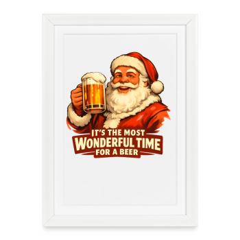 It's the most wonderful time for a beer - Framed poster (27 × 37 cm) - white - Front