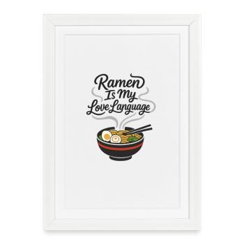 Le ramen est mon langage de l’amour - Affiche encadrée (27 × 37 cm) - blanc - Devant
