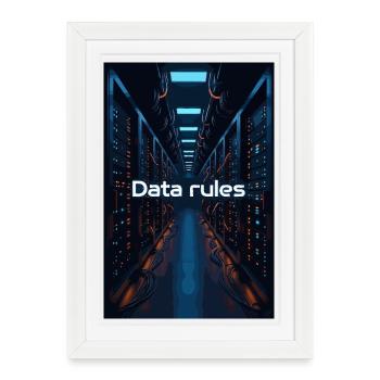 Datacenter Data Rules - Framed poster (27 × 37 cm) - white - Front