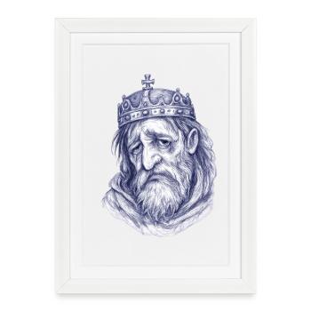 King of the Blue Cast Lines - Framed poster (27 × 37 cm) - white - Front