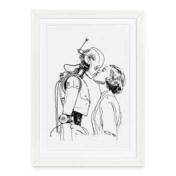 Amour cybernétique - Affiche encadrée (27 × 37 cm) - blanc - Devant