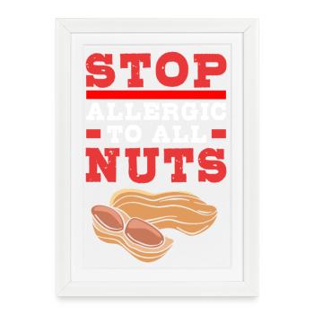 Allergy Food - Framed poster (27 × 37 cm) - white - Front