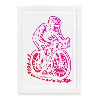 Super cadeau pour vélo de route - Affiche encadrée (27 × 37 cm) - blanc - Devant