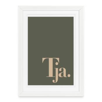 Affiche de typographie moderne – Eh bien. - Affiche encadrée (27 × 37 cm) - blanc - Devant