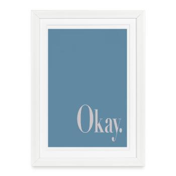 Affiche typographique D’accord. - Affiche encadrée (27 × 37 cm) - blanc - Devant
