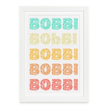 Name Bobbi - Framed poster (27 × 37 cm) - white - Front