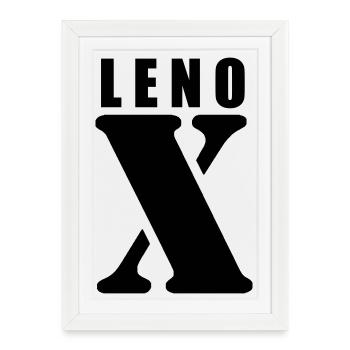 Lenox – First Name Design | Minimal Typography - Framed poster (27 × 37 cm) - white - Front