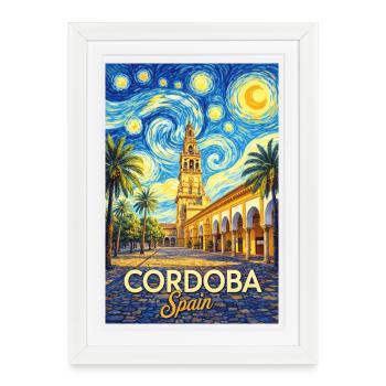 Cordoue, Espagne - Affiche encadrée (27 × 37 cm) - blanc - Devant