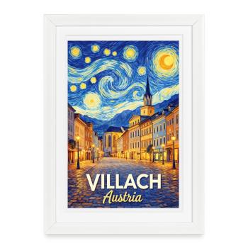 Villach, Autriche - Affiche encadrée (27 × 37 cm) - blanc - Devant