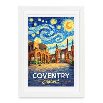 Coventry, England - Framed poster (27 × 37 cm) - white - Front