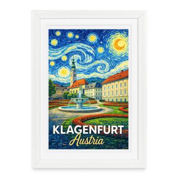 Klagenfurt, Autriche - Affiche encadrée (27 × 37 cm) - blanc - Devant