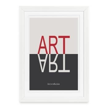 Affiche ART Reflection Minimalist Concept - Affiche encadrée (27 × 37 cm) - blanc - Devant