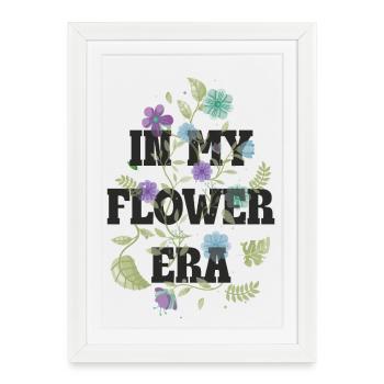 Chemins floraux de fleurs - Affiche encadrée (27 × 37 cm) - blanc - Devant