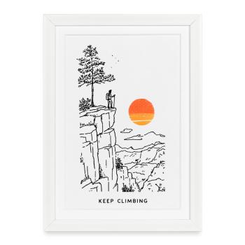 Tranche de coucher de soleil - Affiche encadrée (27 × 37 cm) - blanc - Devant