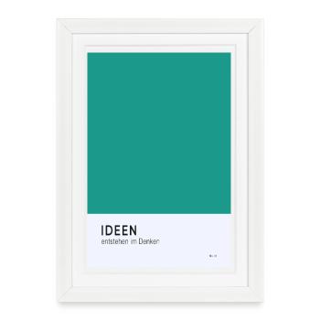 Ideen entstehen im Denken Poster - Gerahmtes Poster (27 × 37 cm) - Weiß - Vorne