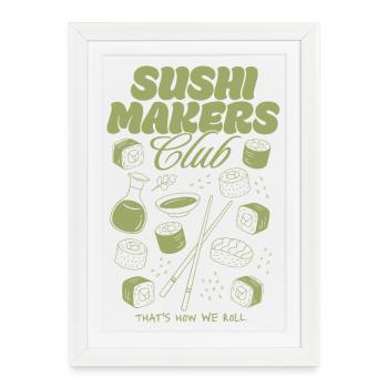 Club des Fabricants de Sushi - Affiche encadrée (27 × 37 cm) - blanc - Devant
