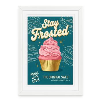 Stay Frosted Cupcake Art - Framed poster (27 × 37 cm) - white - Front