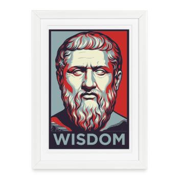 Wisdom Portrait Pop Art - Framed poster (27 × 37 cm) - white - Front