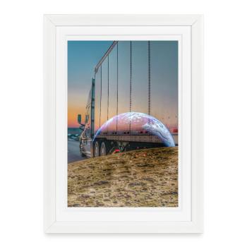 Earth Arc Truck Horizon - Framed poster (27 × 37 cm) - white - Front