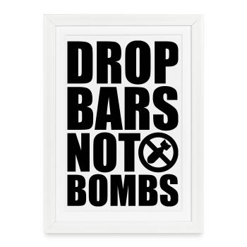 Des barres de largage, pas des bombes ! - Affiche encadrée (27 × 37 cm) - blanc - Devant
