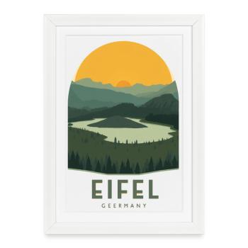 Eifel Vintage Landscape | National Park Style - Framed poster (27 × 37 cm) - white - Front