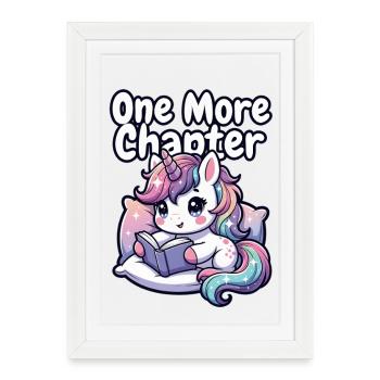 One More Chapter Unicorn Cozy - Framed poster (27 × 37 cm) - white - Front