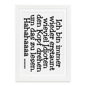 Head spin - idiots - Framed poster (27 × 37 cm) - white - Front