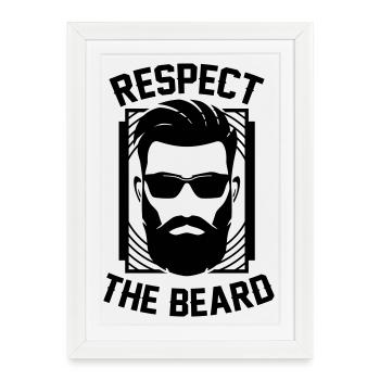 Respecter Le roi barbe respecte Barde - Affiche encadrée (27 × 37 cm) - blanc - Devant