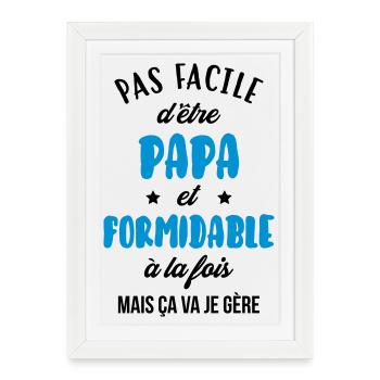 Papa - Fête des Pères - Anniversaire - Bébé - Framed poster (27 × 37 cm) - white - Front