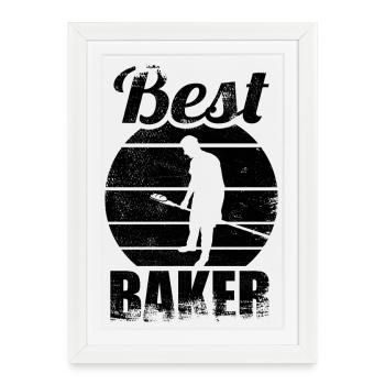 Baker - Framed poster (27 × 37 cm) - white - Front