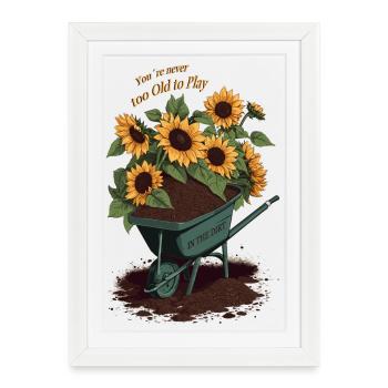 Hobby Gardener Sayings - Framed poster (27 × 37 cm) - white - Front