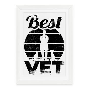 Best Veterinarian - Framed poster (27 × 37 cm) - white - Front