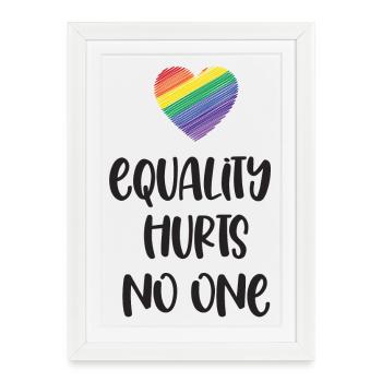 LGBT Pride Month - Equality Hurts No One - Framed poster (27 × 37 cm) - white - Front