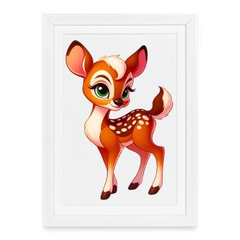 Faon - Affiche encadrée (27 × 37 cm) - blanc - Devant