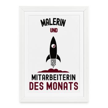 Employee of the Month Painter Painter - Framed poster (27 × 37 cm) - white - Front